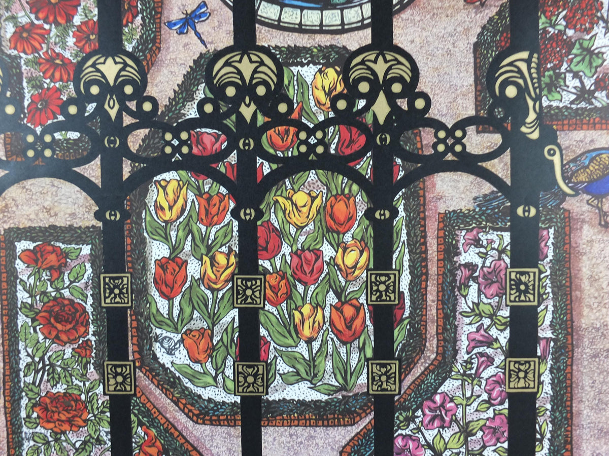 1966 The Gardens of the Parks Poster, London Underground, St James Regents Park by Una Lindsay Alan Lindsay, The Tube, travel wall art decor