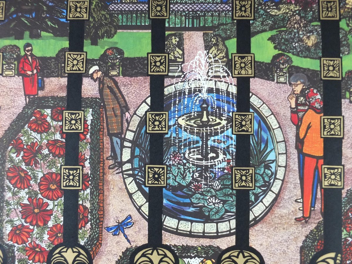 1966 The Gardens of the Parks Poster, London Underground, St James Regents Park by Una Lindsay Alan Lindsay, The Tube, travel wall art decor