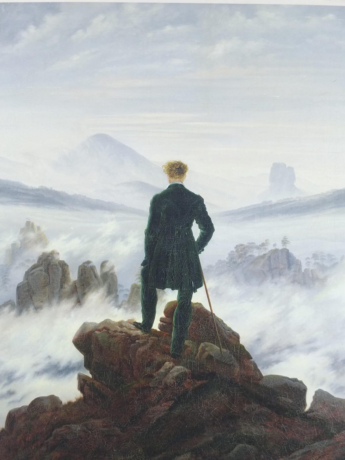 2006 Caspar David Friedrich Poster, Wanderer above the Sea of Fog, Romanticism, gallery exhibition, wall art decor