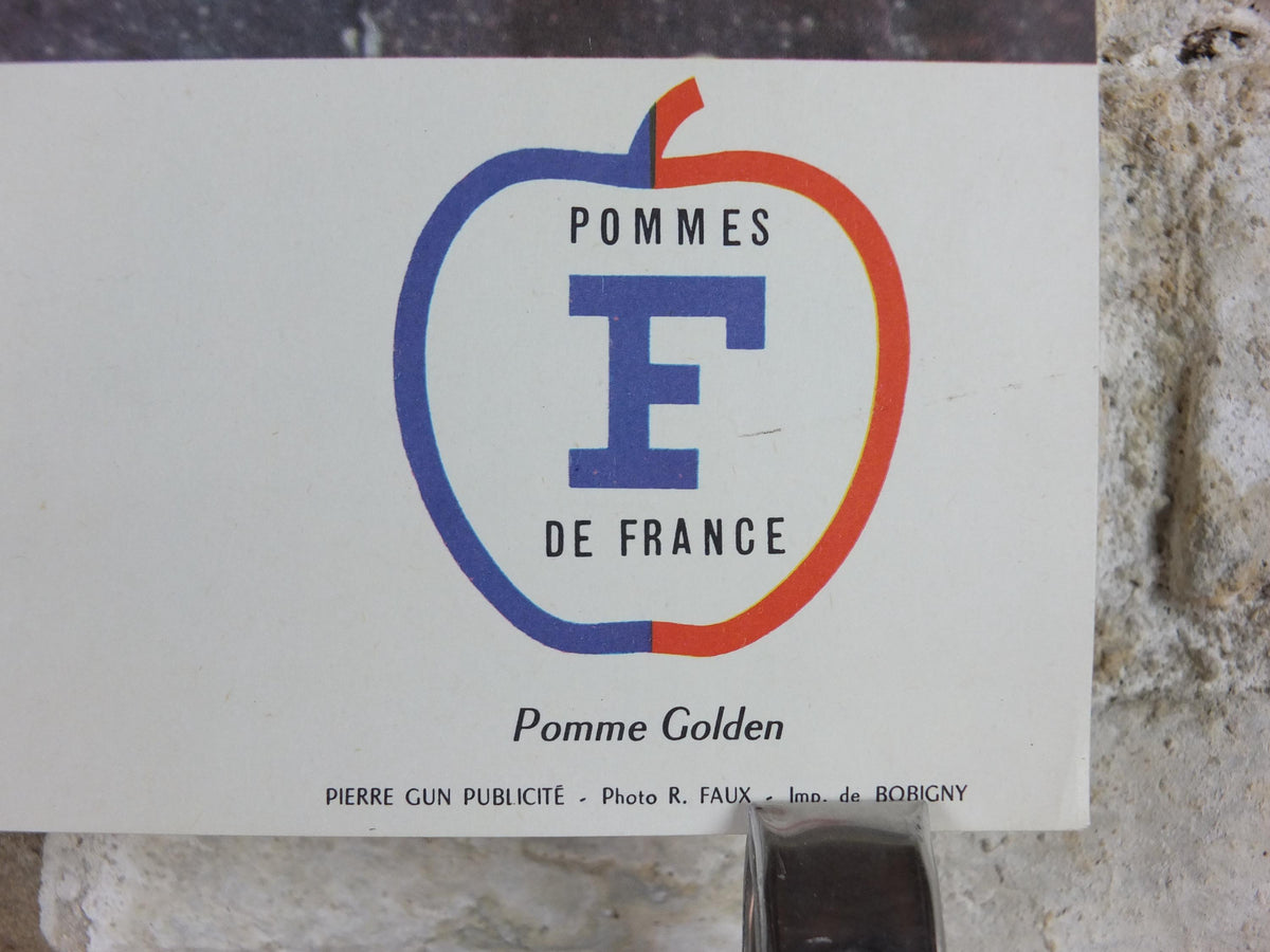 1960s Cheeses of France Poster, Comte, Munster, Bleu de Bresse cheeses & apples Fromages de France, Saint-Emelion kitchenalia wall art decor