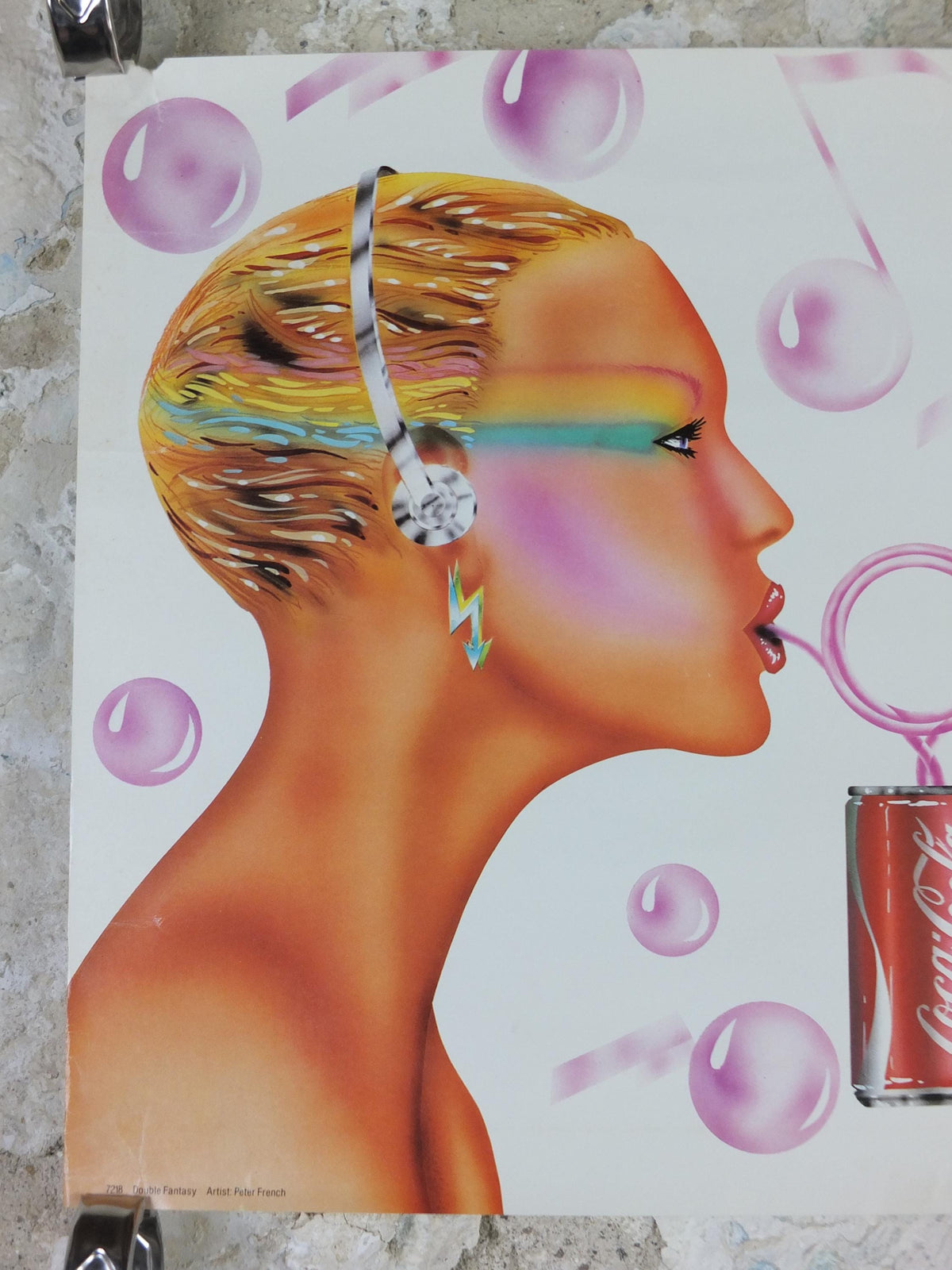 1983 Coca Cola Poster, Double Fantasy, Coke, soft drink and soda pop advertising by Peter French, Idealdecor Wizard & Genius, wall art decor