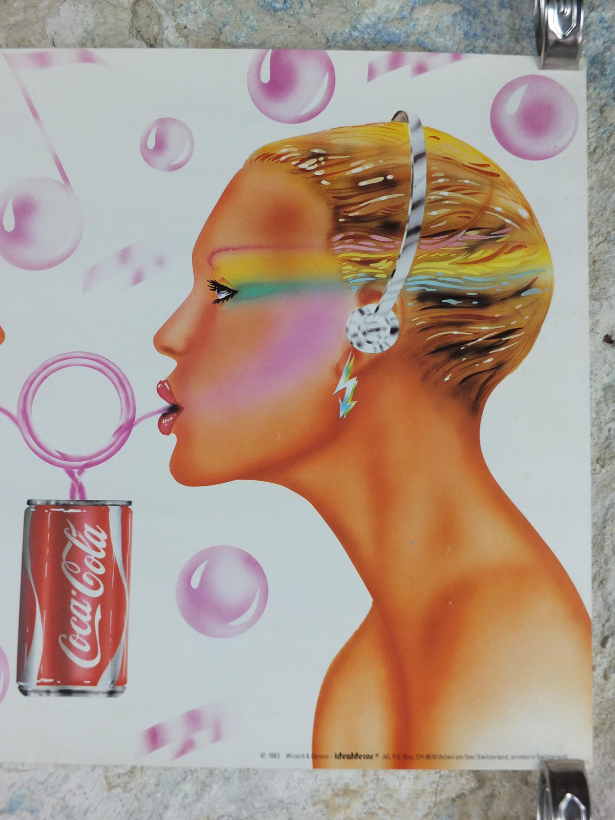 1983 Coca Cola Poster, Double Fantasy, Coke, soft drink and soda pop advertising by Peter French, Idealdecor Wizard & Genius, wall art decor