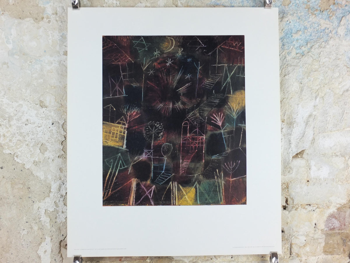 1986 Paul Klee Poster, Cosmic Composition, Kosmische Komposition 1919, Der Blaue Reiter, Bauhaus, Surrealism gallery wall art decor