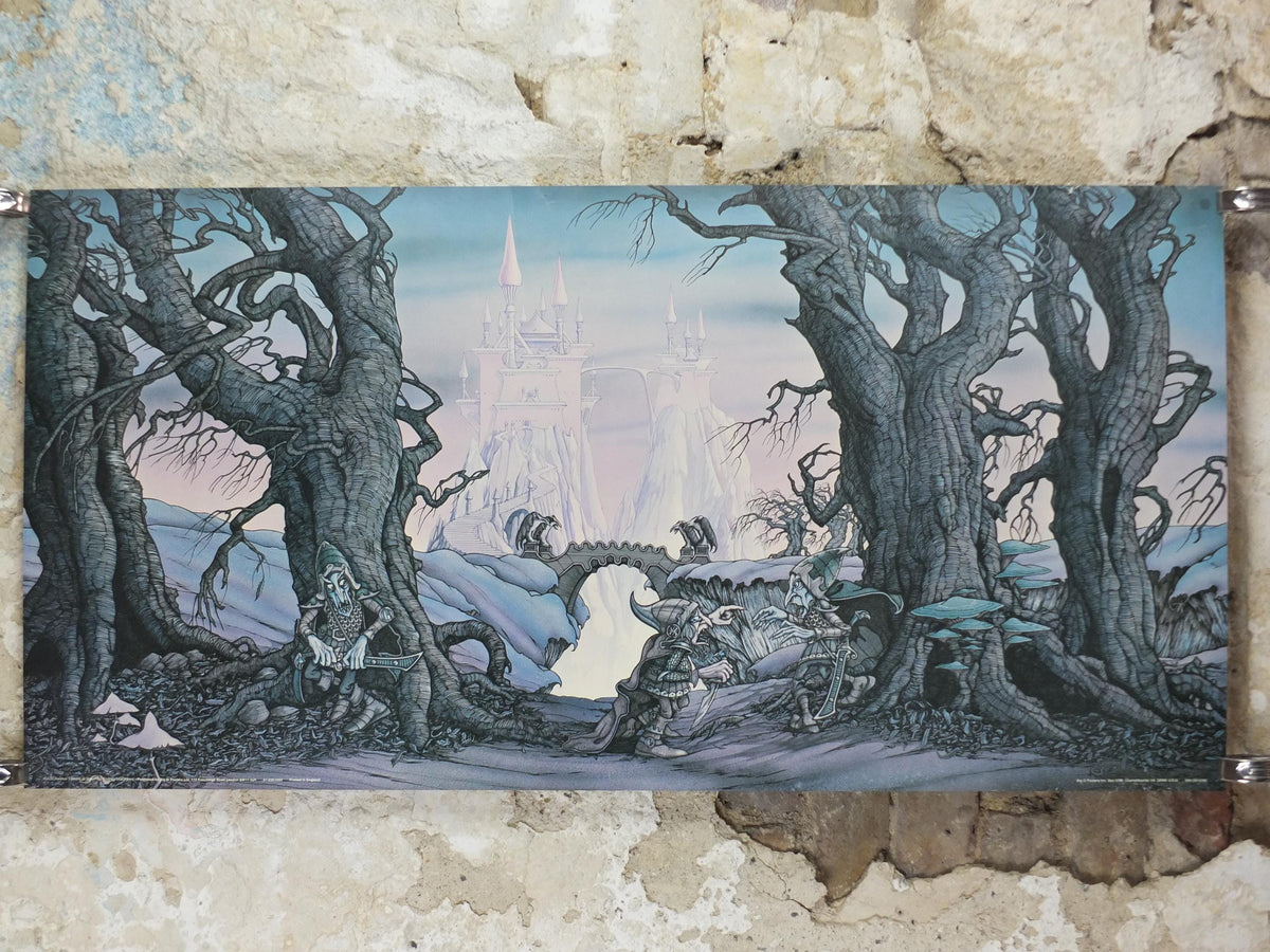 1977 Twelve Towers at Dawn Poster, GA37 squabbling goblins by Rodney Matthews, Big O Posters, fantasy wall art decor
