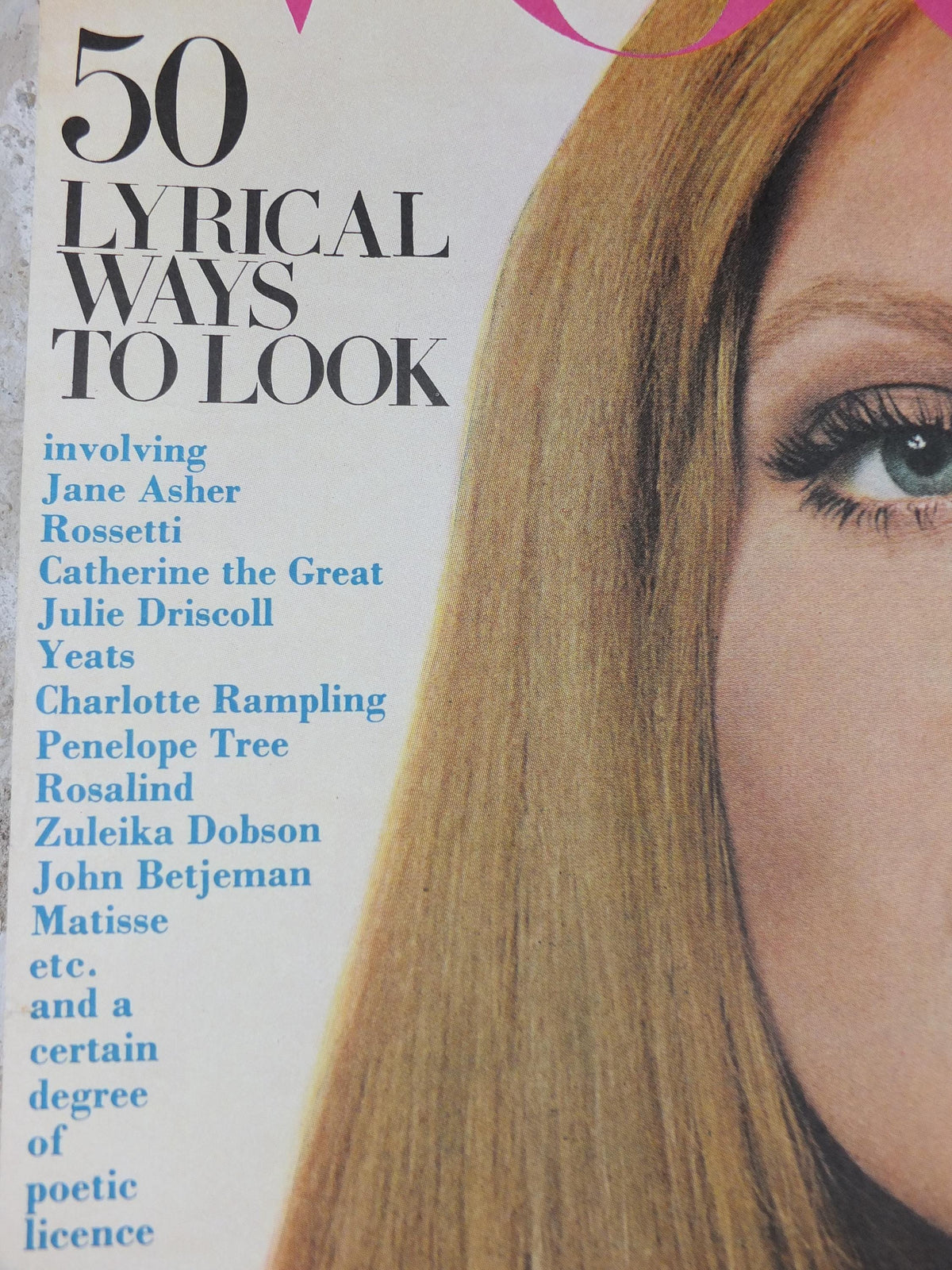1969 Vogue Magazine Cover Poster, Ingrid Boulting, July 1969, British Vogue, David Bailey, fashion Advertising wall art decor