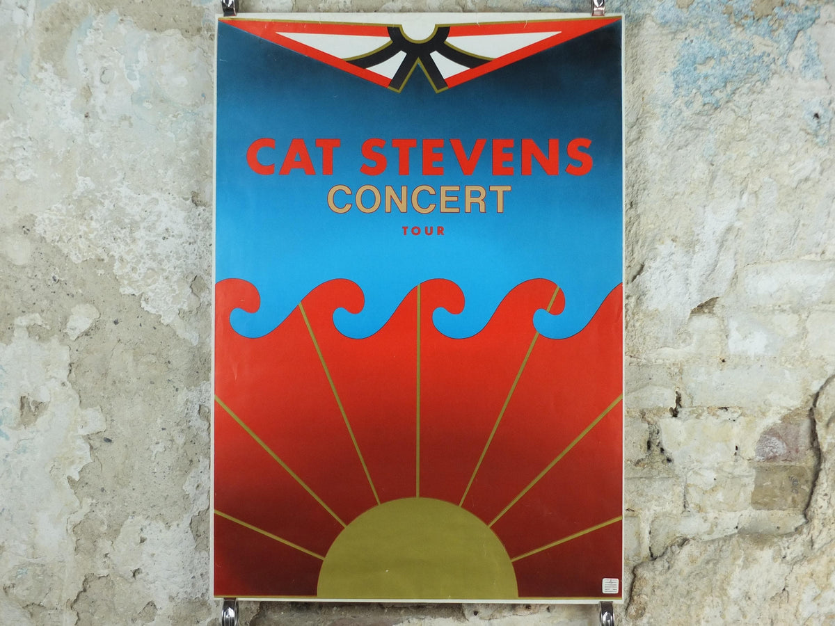 1976 Cat Stevens Concert Poster, Majikat Tour, Yusuf Islam, pop rock & folk, music wall art decor