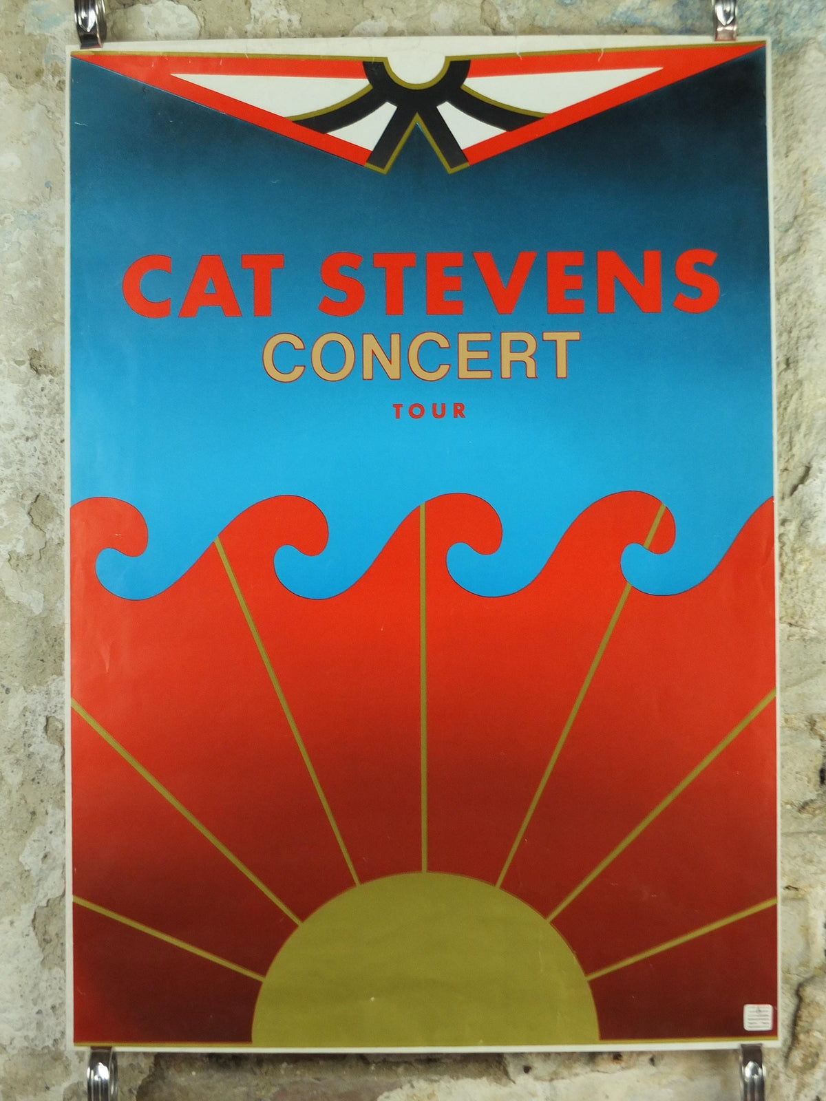 1976 Cat Stevens Concert Poster, Majikat Tour, Yusuf Islam, pop rock & folk, music wall art decor