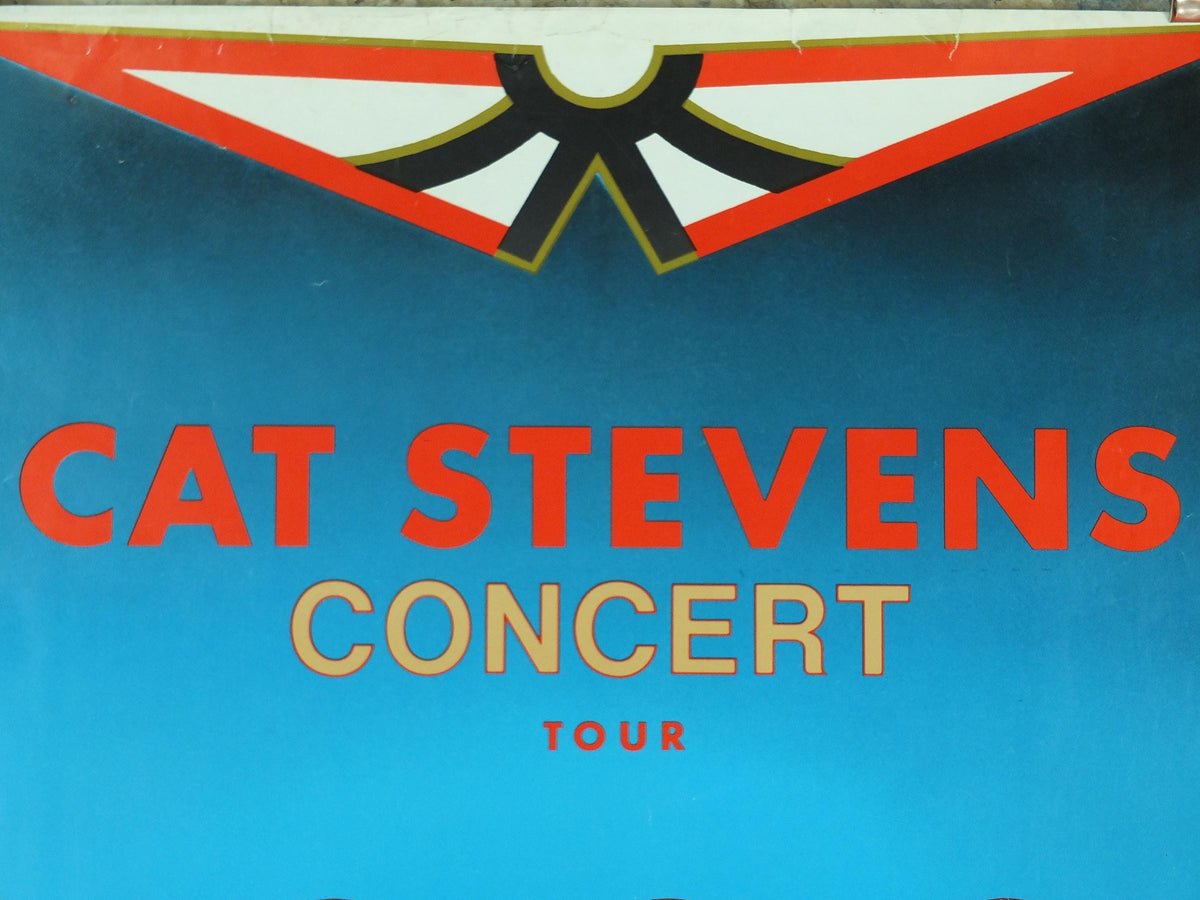 1976 Cat Stevens Concert Poster, Majikat Tour, Yusuf Islam, pop rock & folk, music wall art decor