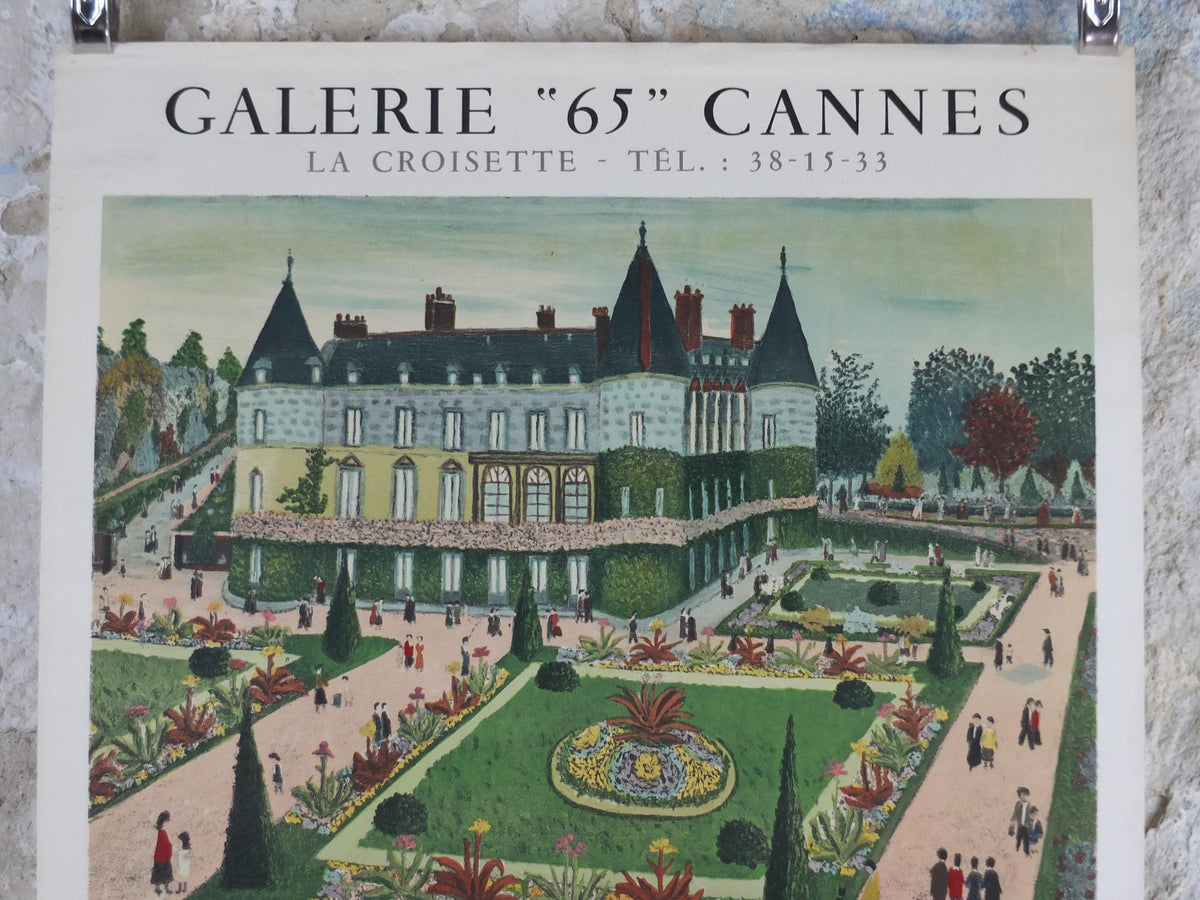 1965 A. J. Busquets Poster, Le Printemps en Fleurs, Spring in Bloom, Galerie 65 Cannes, Mourlot, gallery exhibition, wall art decor
