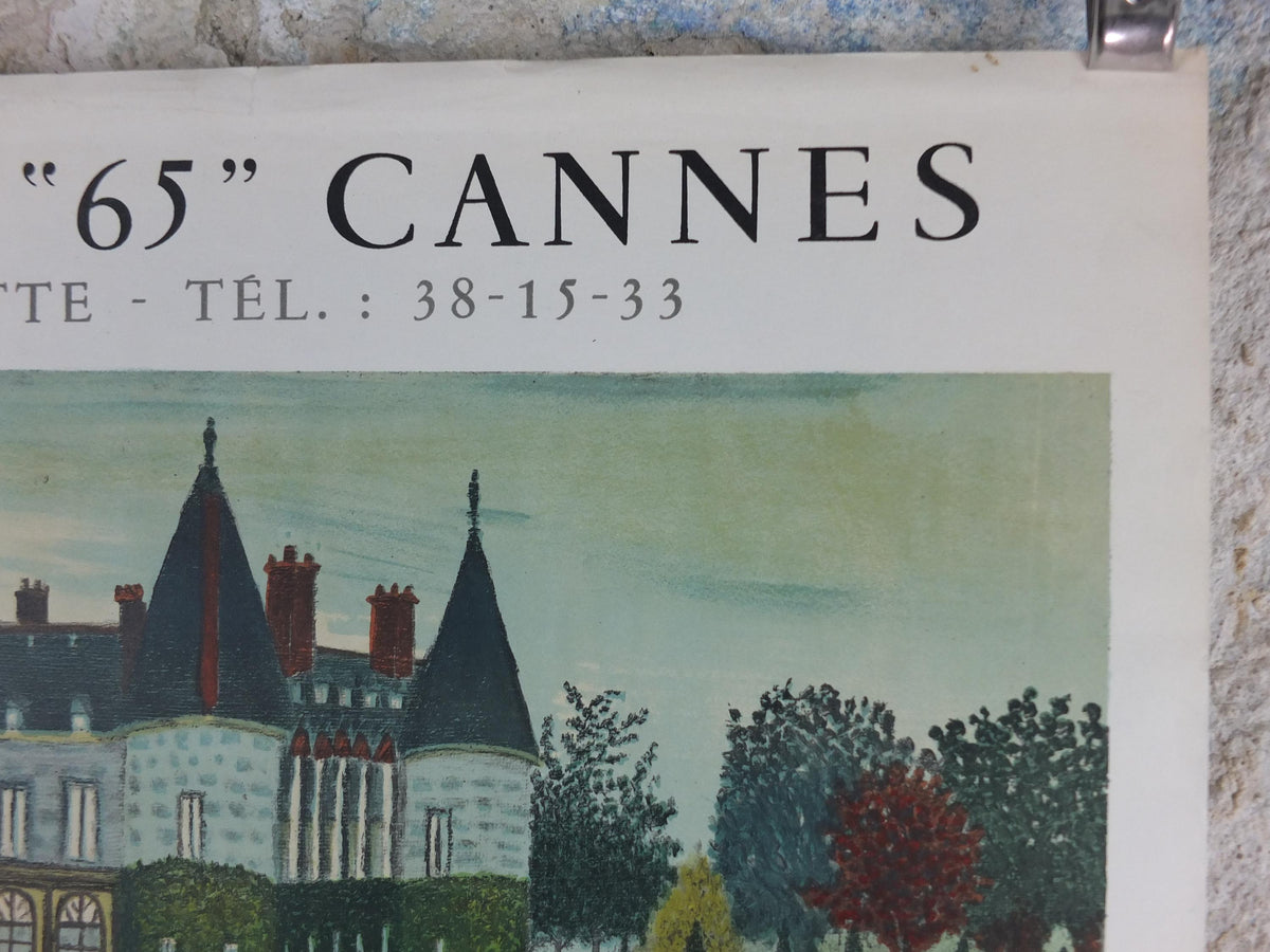 1965 A. J. Busquets Poster, Le Printemps en Fleurs, Spring in Bloom, Galerie 65 Cannes, Mourlot, gallery exhibition, wall art decor