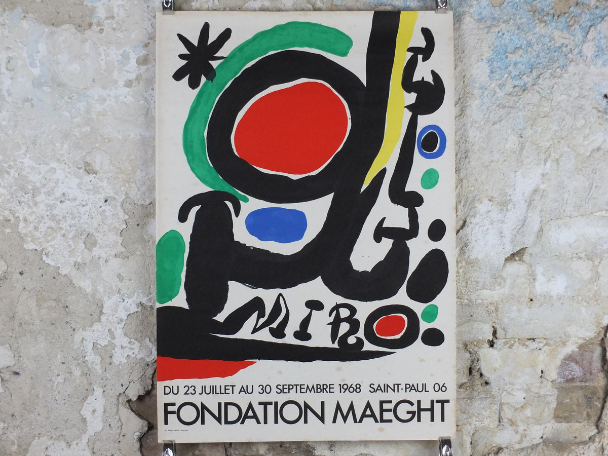 1978 Joan Miro Poster, from Galerie Maeght, Paris, Surrealism, Fauvism, expressionism, gallery exhibition wall art decor