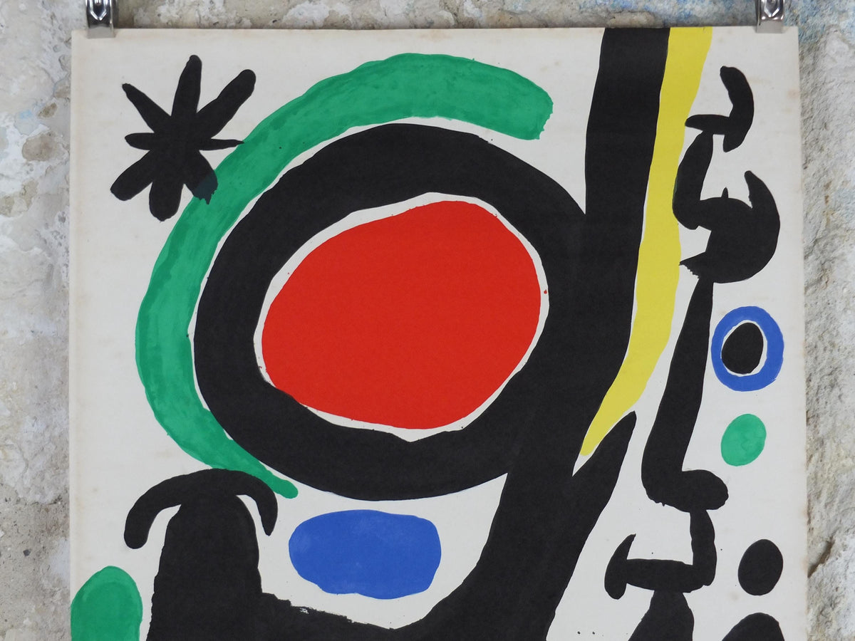1978 Joan Miro Poster, from Galerie Maeght, Paris, Surrealism, Fauvism, expressionism, gallery exhibition wall art decor