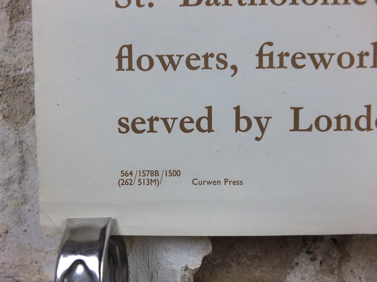 1962 Tower of London Poster, London Underground , Festival of the City of London, by Hanna Weil, The Tube, travel history, wall art decor