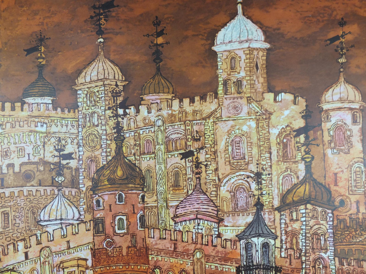1962 Tower of London Poster, London Underground , Festival of the City of London, by Hanna Weil, The Tube, travel history, wall art decor