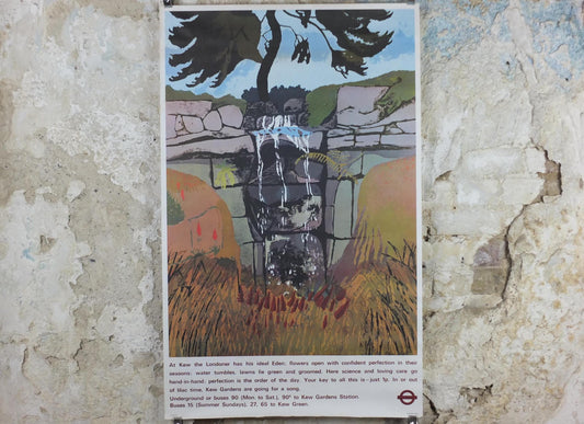 1971 Kew Gardens Poster, London Underground, Royal Botanic Gardens, London Eden, by Michael Carlo, The Tube, travel wall art decor