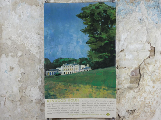 1975 Kenwood House Poster, London Underground, Hampstead Heath London, by Robert Flavell Micklewright, The Tube, travel wall art decor