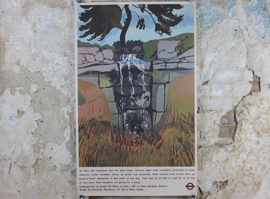 1971 Kew Gardens Poster, London Underground, Royal Botanic Gardens, London Eden, by Michael Carlo, The Tube, travel wall art decor