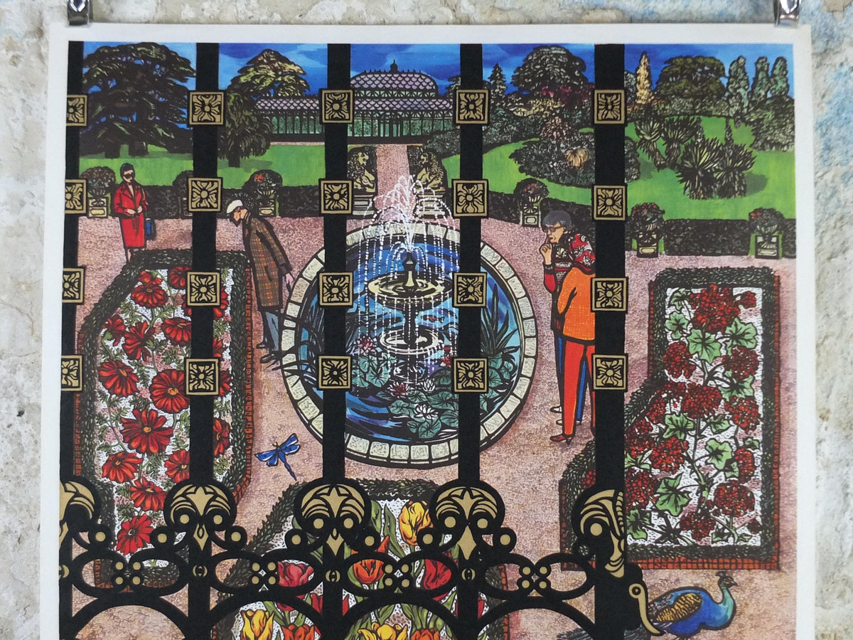 1966 The Gardens of the Parks Poster, London Underground, St James Regents Park by Una Lindsay Alan Lindsay, The Tube, travel wall art decor