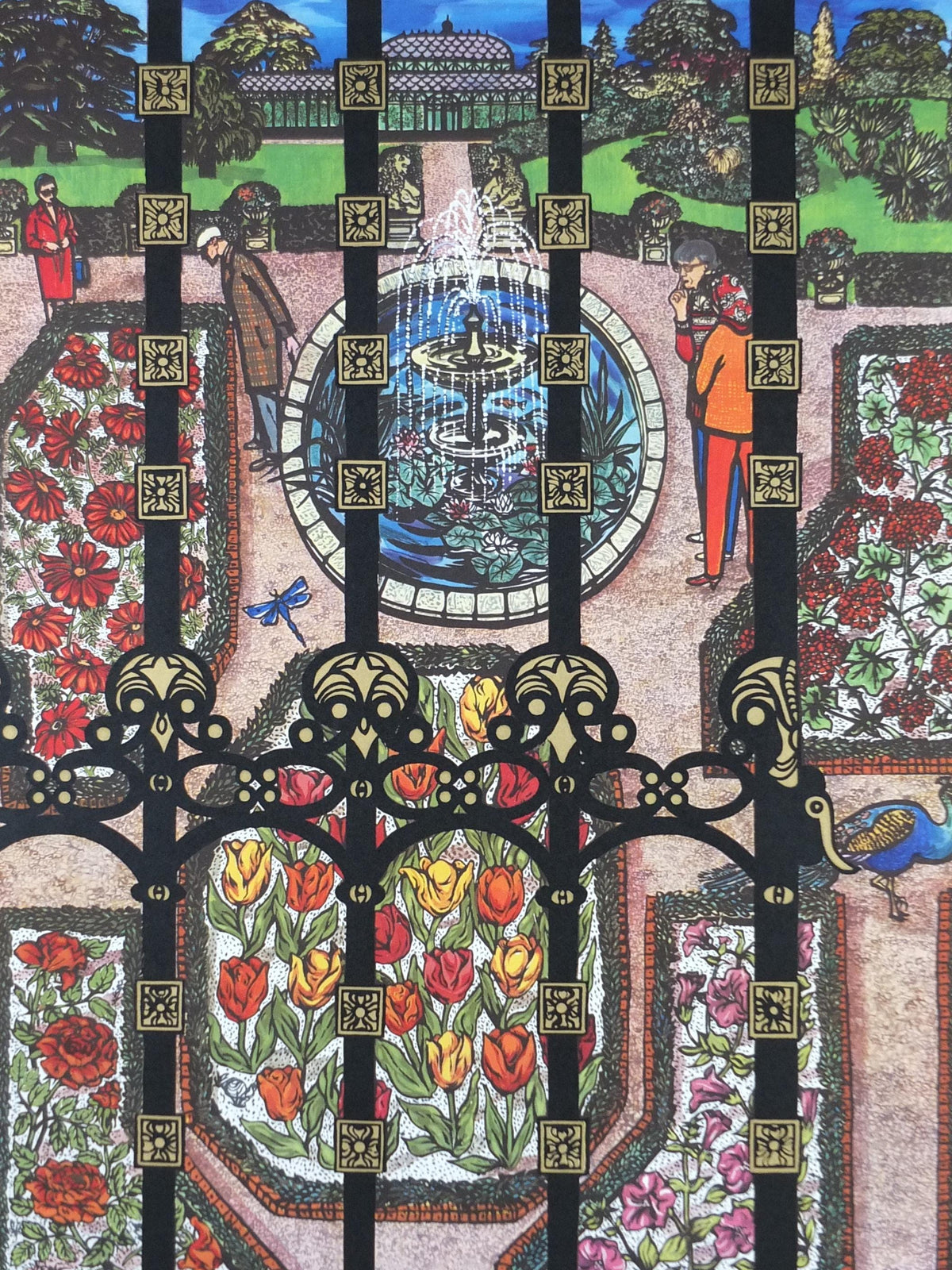 1966 The Gardens of the Parks Poster, London Underground, St James Regents Park by Una Lindsay Alan Lindsay, The Tube, travel wall art decor