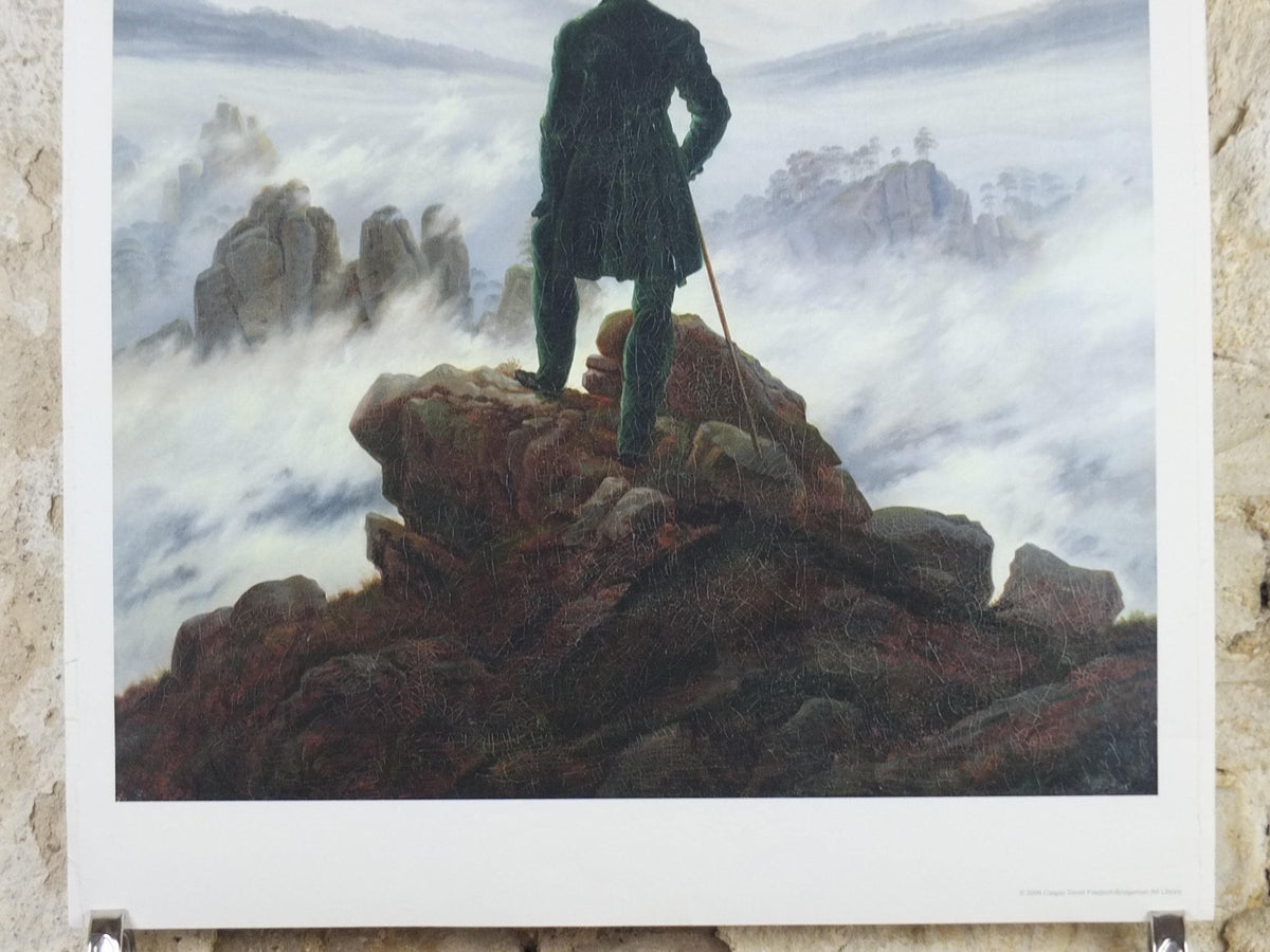 2006 Caspar David Friedrich Poster, Wanderer above the Sea of Fog, Romanticism, gallery exhibition, wall art decor
