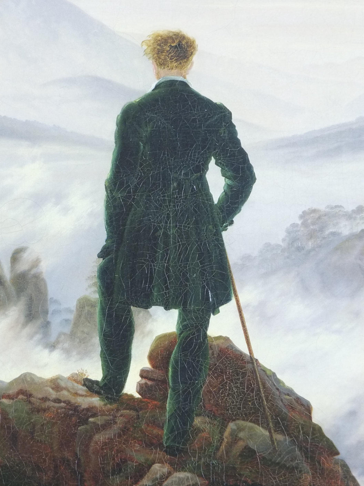 2006 Caspar David Friedrich Poster, Wanderer above the Sea of Fog, Romanticism, gallery exhibition, wall art decor