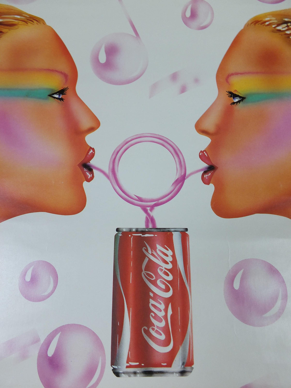 1983 Coca Cola Poster, Double Fantasy, Coke, soft drink and soda pop advertising by Peter French, Idealdecor Wizard & Genius, wall art decor