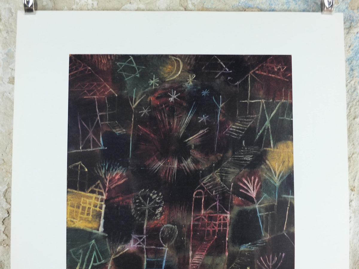 1986 Paul Klee Poster, Cosmic Composition, Kosmische Komposition 1919, Der Blaue Reiter, Bauhaus, Surrealism gallery wall art decor