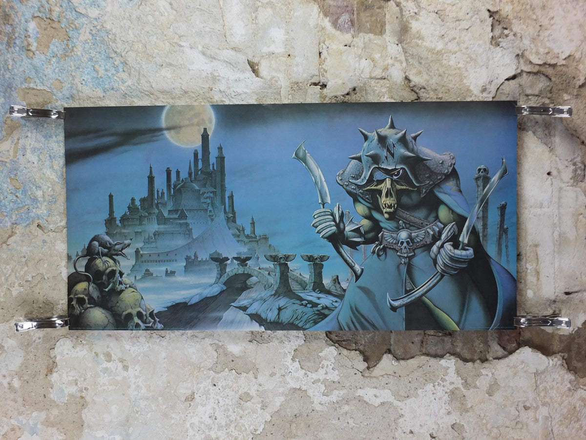 1979 Nazareth Poster, No Mean City, Friendly Fred by Rodney Matthews, epic adventure art, dinosaur, scifi wall art decor