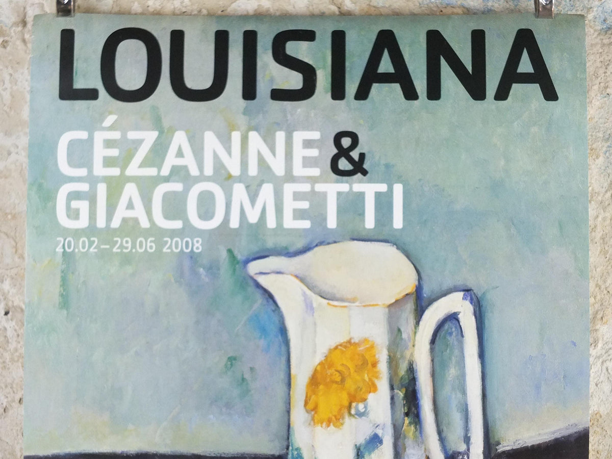 2008 Paul Cezanne Poster, Milk jug and fruit on a table 1890, Impressionism, Post-Impressionism, Cubism, gallery exhibition, wall art decor