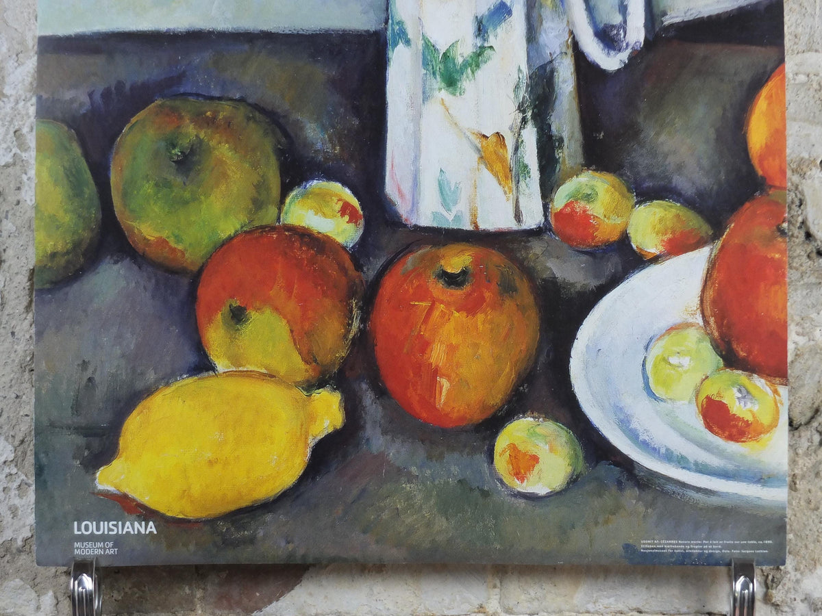 2008 Paul Cezanne Poster, Milk jug and fruit on a table 1890, Impressionism, Post-Impressionism, Cubism, gallery exhibition, wall art decor