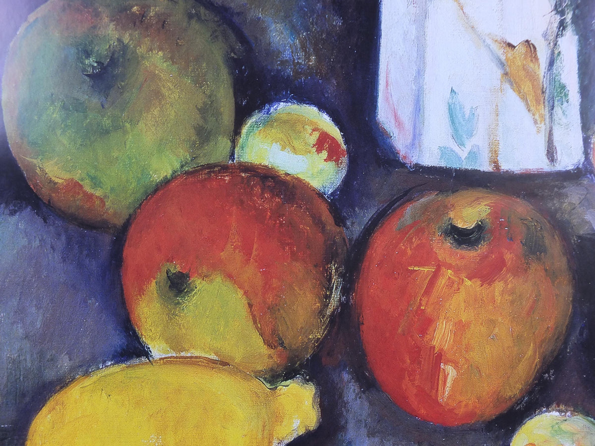2008 Paul Cezanne Poster, Milk jug and fruit on a table 1890, Impressionism, Post-Impressionism, Cubism, gallery exhibition, wall art decor