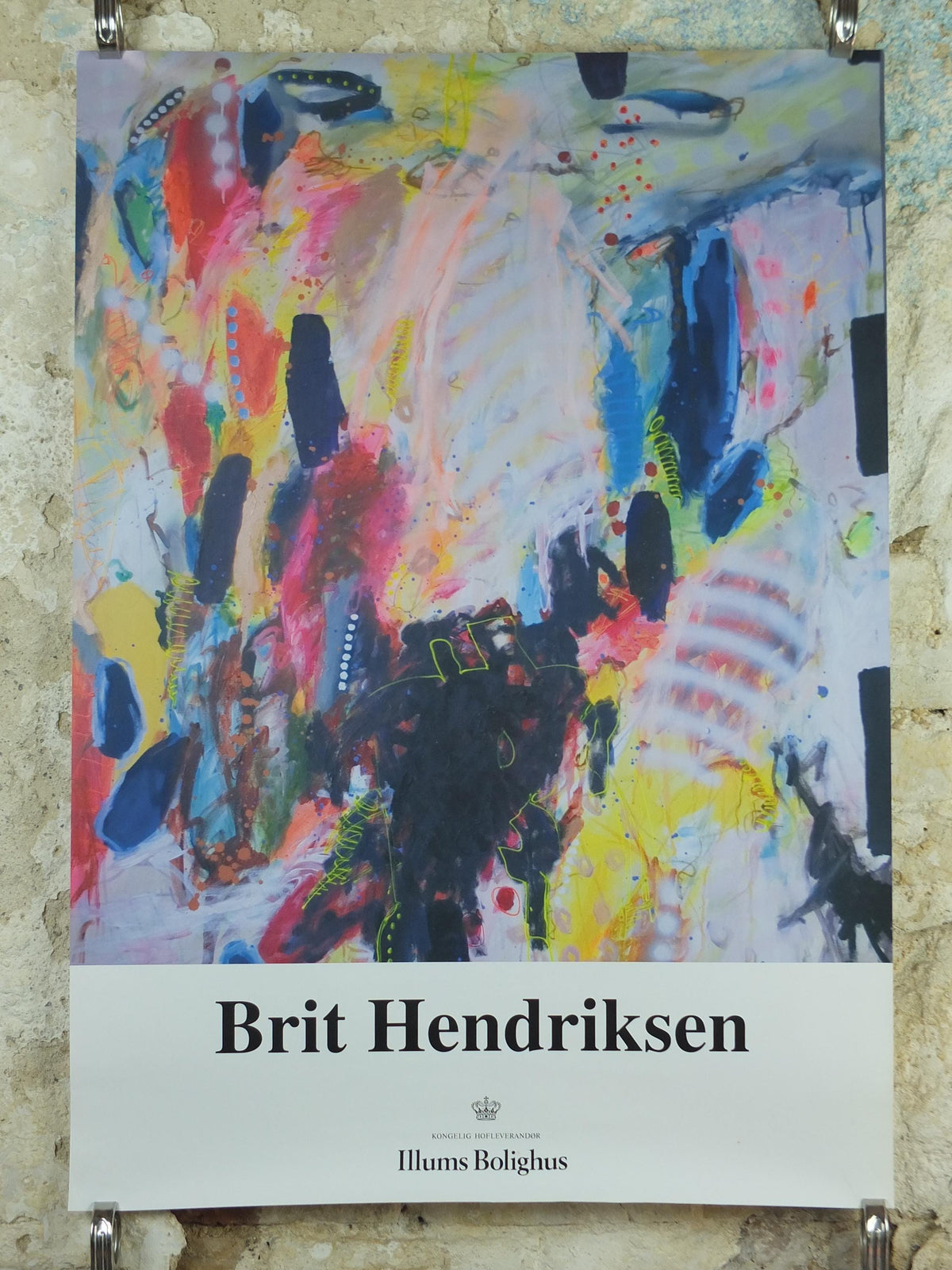 2000s Brit Hendriksen, Illums Bolighus Design, Royal Danish Warrant Holder, Abstract Surrealism, gallery exhibition wall art decor