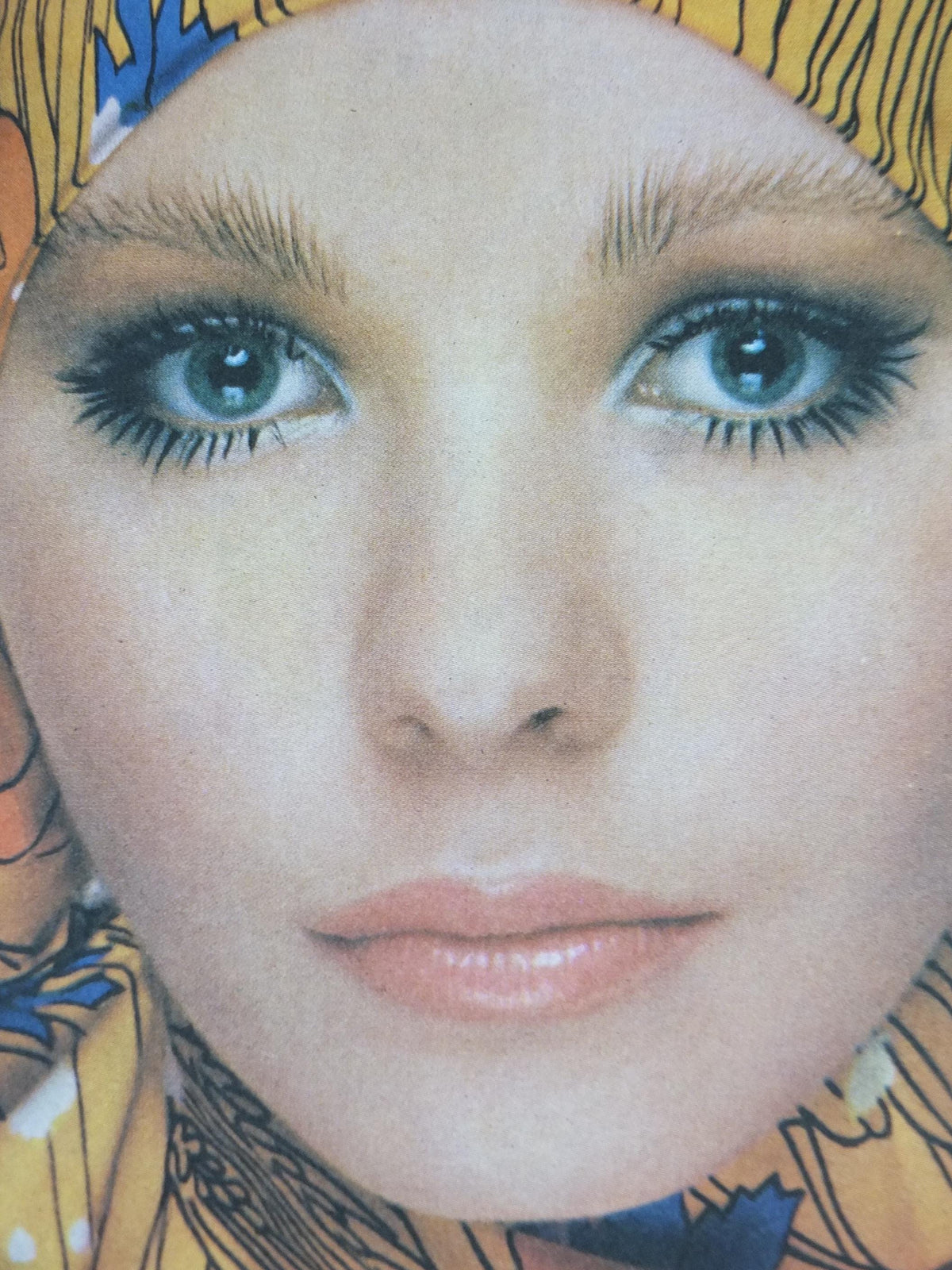 1969 Vogue Magazine Cover Poster, Maudie James, April 15, 1969, British Vogue, Barry Lategan, fashion Advertising wall art decor