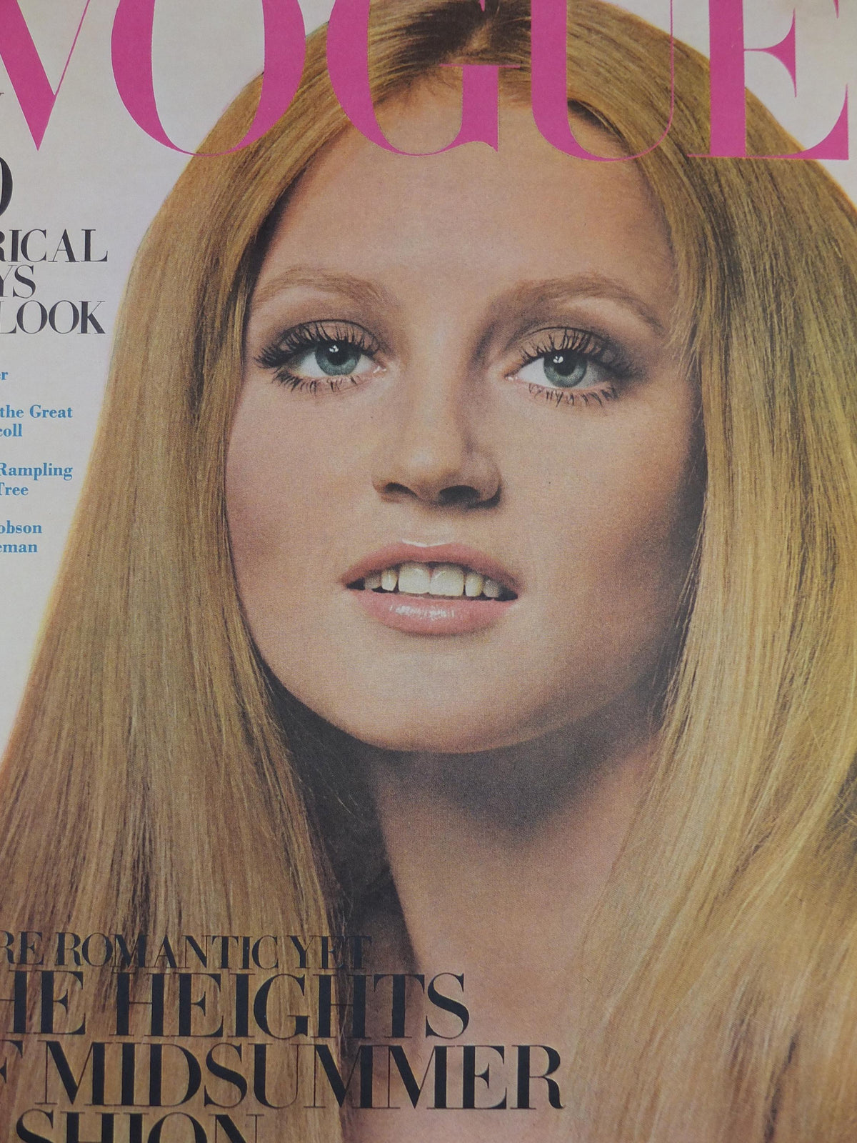 1969 Vogue Magazine Cover Poster, Ingrid Boulting, July 1969, British Vogue, David Bailey, fashion Advertising wall art decor