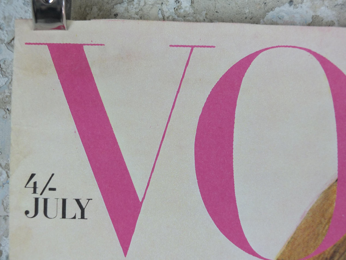 1969 Vogue Magazine Cover Poster, Ingrid Boulting, July 1969, British Vogue, David Bailey, fashion Advertising wall art decor