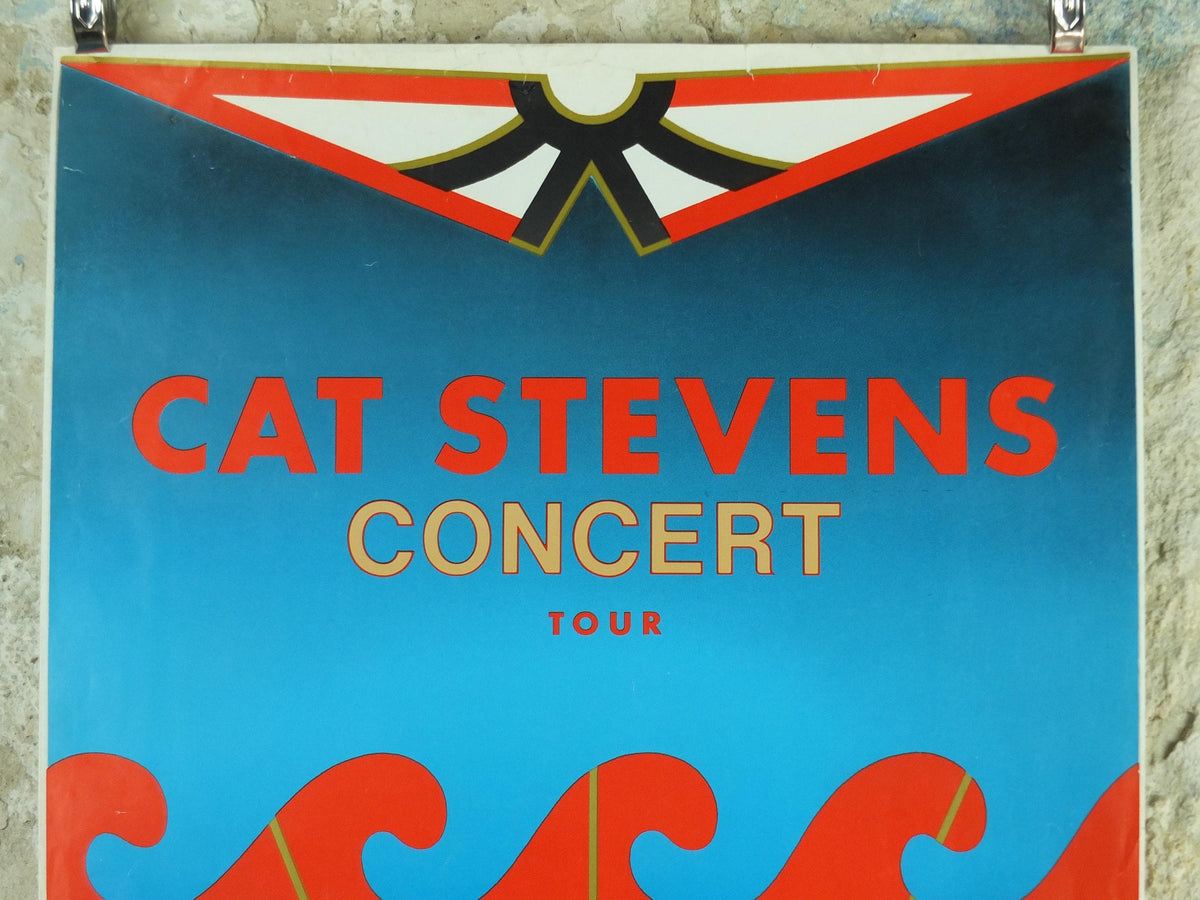 1976 Cat Stevens Concert Poster, Majikat Tour, Yusuf Islam, pop rock & folk, music wall art decor