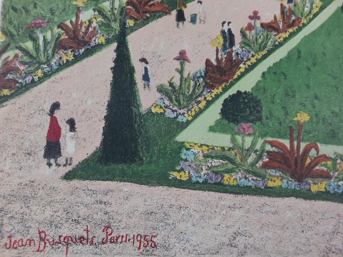 1965 A. J. Busquets Poster, Le Printemps en Fleurs, Spring in Bloom, Galerie 65 Cannes, Mourlot, gallery exhibition, wall art decor