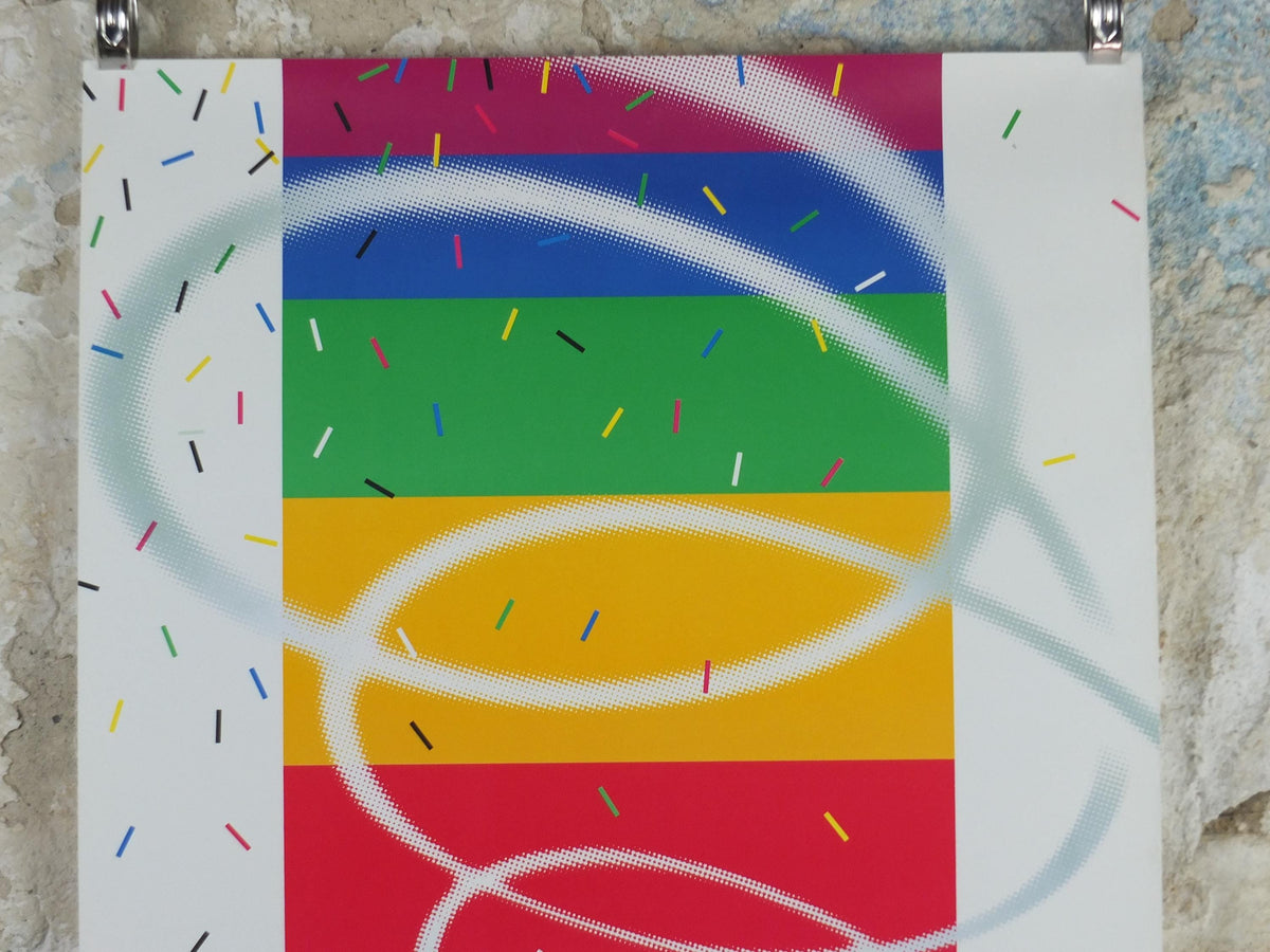 1988 Seoul Olympics Poster, by Jong Hyun Cho, Olympic Rings, XXIV Olympiad, colourful sport wall art decor