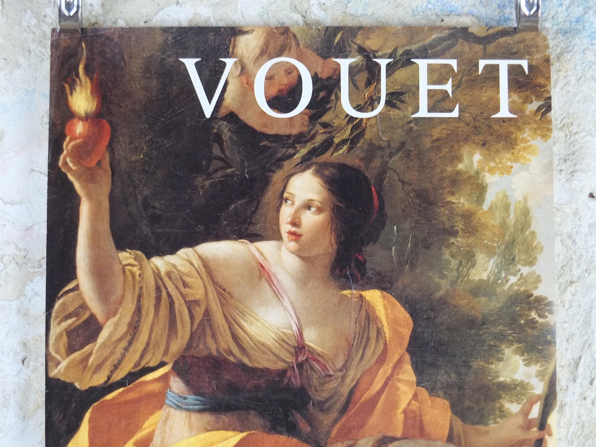 1990 Simon Vouet Poster, Heavenly Charity, La Charite Celeste, Grand Palais, French baroque, artist gallery exhibition wall art decor