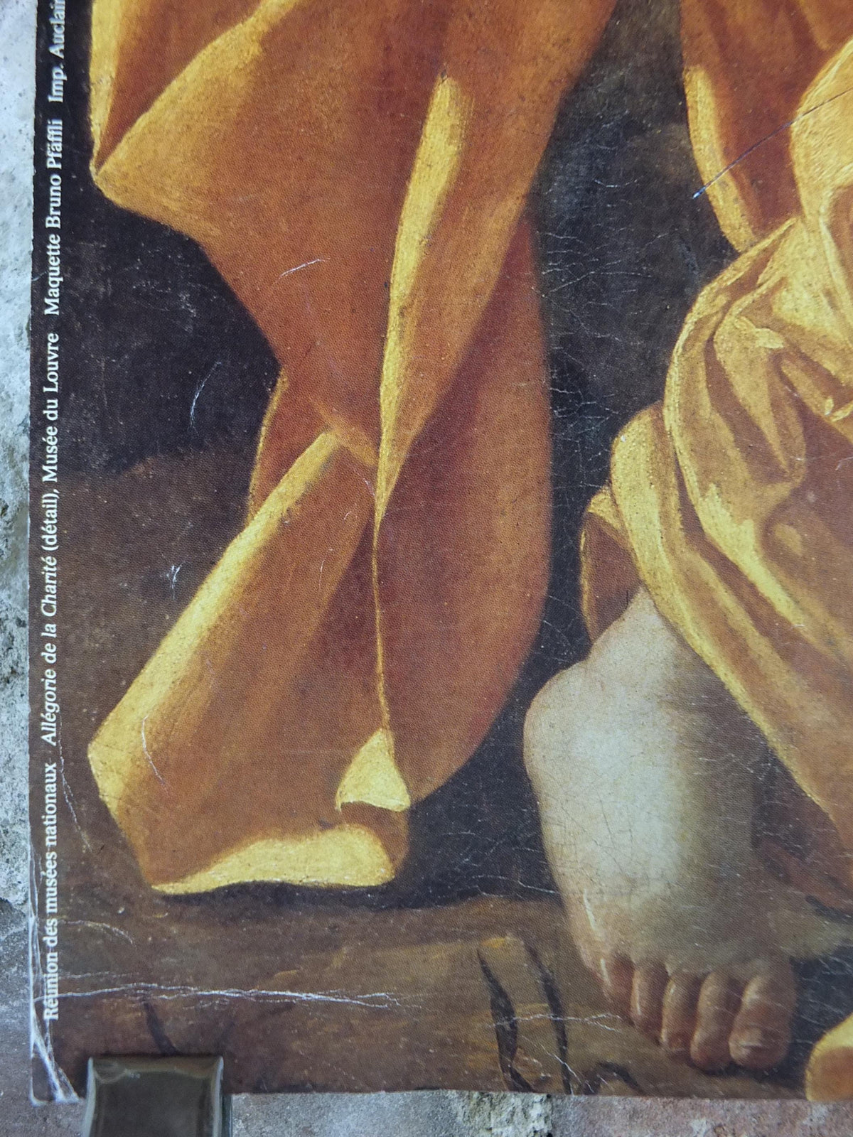 1990 Simon Vouet Poster, Heavenly Charity, La Charite Celeste, Grand Palais, French baroque, artist gallery exhibition wall art decor