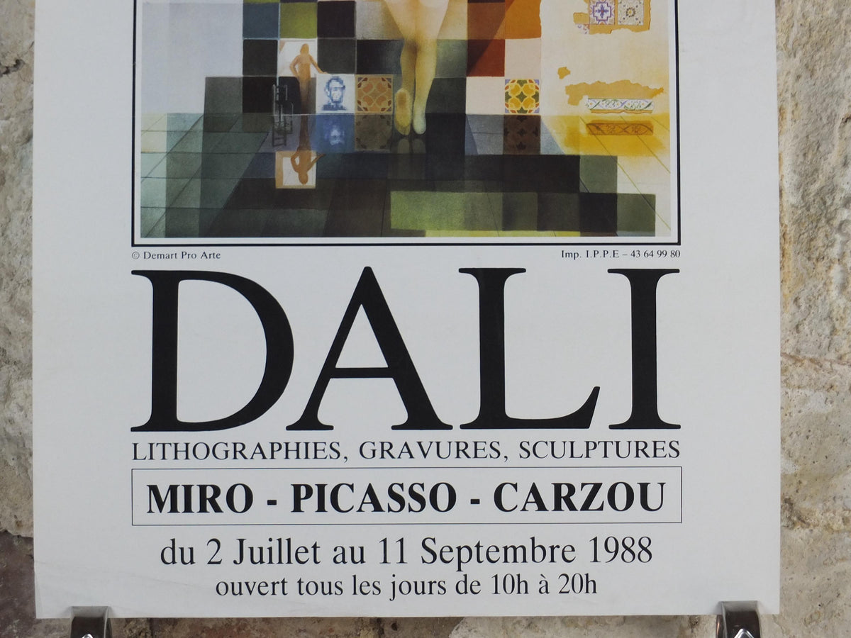 1988 Salvador Dali Poster, Gala Contemplating the Mediterranean Sea Abraham Lincoln Rothko, Neoclassic Cubism Dada Surrealism wall art decor