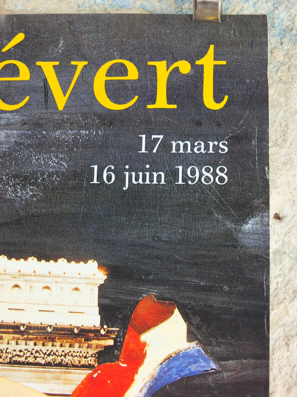 1988 Arc de Triomphe Paris Poster, Coq, French Cinema, Jacques Prévert, Palais de Tokyo, Fondation Maeght, wall art retro decor