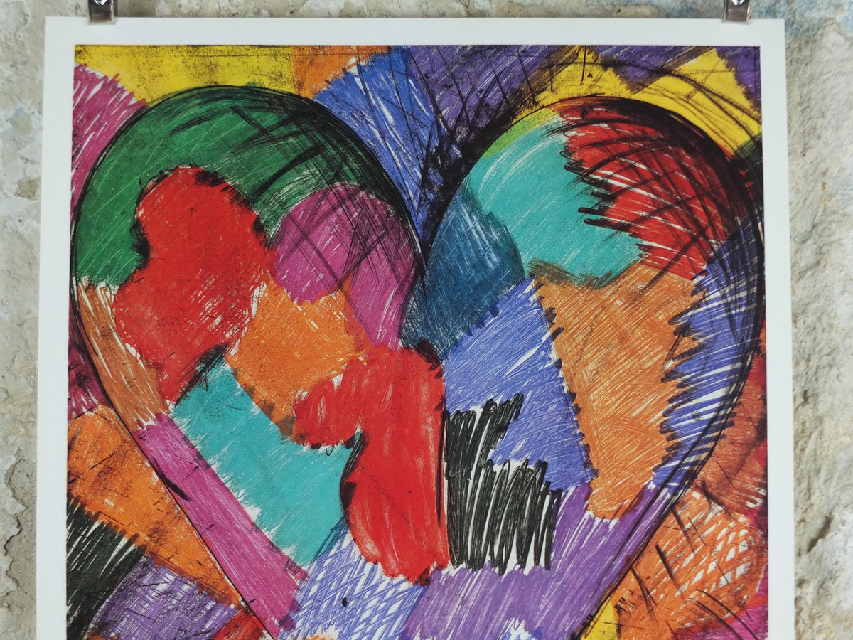 1983 Jim Dine Poster, Heart, Galerie Maeght, Pop Art and Neo Dada, gallery exhibition, wall art decor