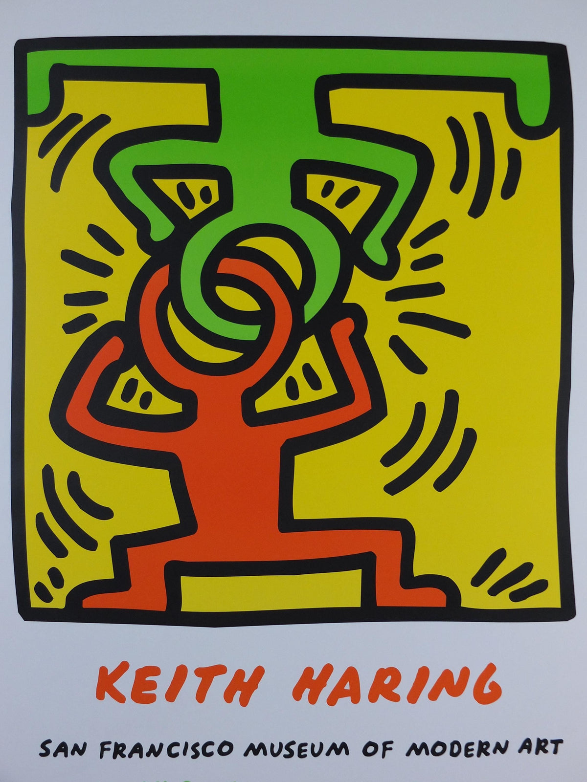 1998 Keith Haring Poster, Headstand 1988, San Francisco Museum of Modern Art, Pop Art, Street, wall art decor