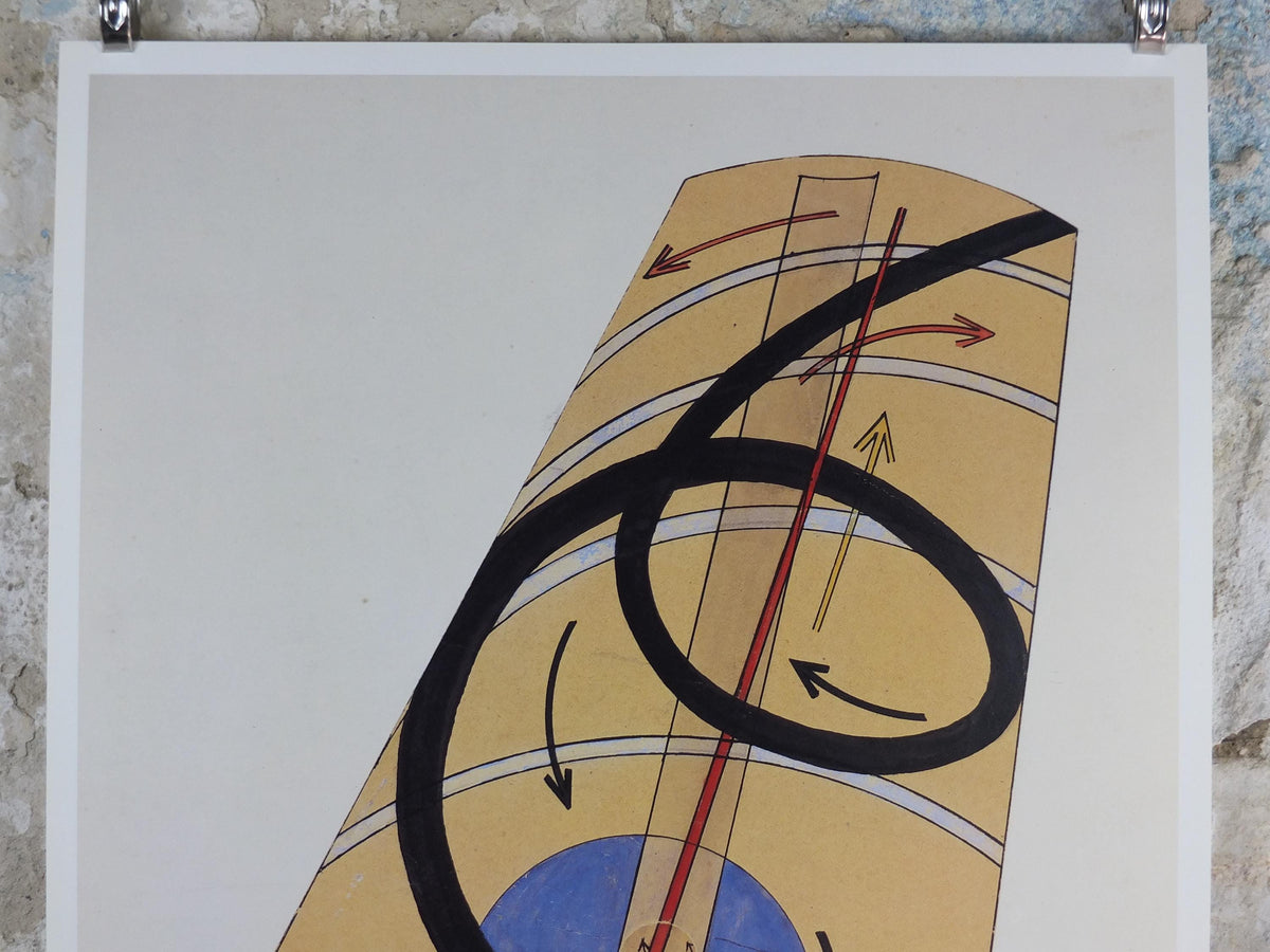 1988 Bauhaus Poster, Laszlo Moholy Nagy, Kinetic-Constructive System, K VII, Kinetisch-Konstruktives System, exhibition, wall art decor