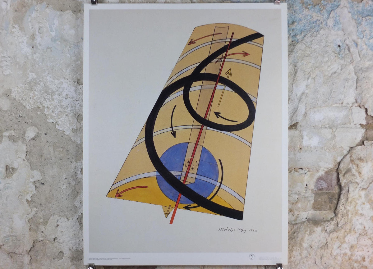 1988 Bauhaus Poster, Laszlo Moholy Nagy, Kinetic-Constructive System, K VII, Kinetisch-Konstruktives System, exhibition, wall art decor