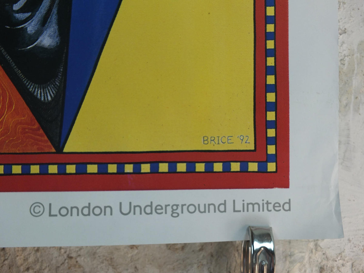 1992 Tube London Underground Poster, Covent Garden, A Garden for All Seasons, by Caroline Anne Brice, travel history, wall art decor