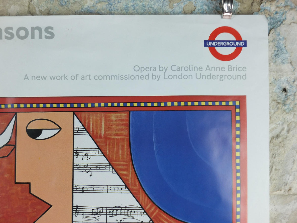 1992 Tube London Underground Poster, Covent Garden, A Garden for All Seasons, by Caroline Anne Brice, travel history, wall art decor