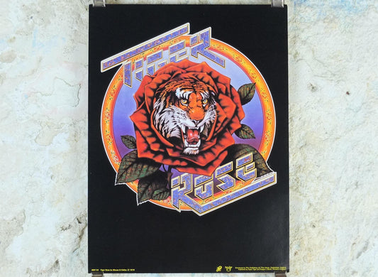1976 Grateful Dead Poster, Robert Hunter and Jerry Garcia, Tiger Rose, by Stanley Mouse and Alton Kelley, music wall art decor