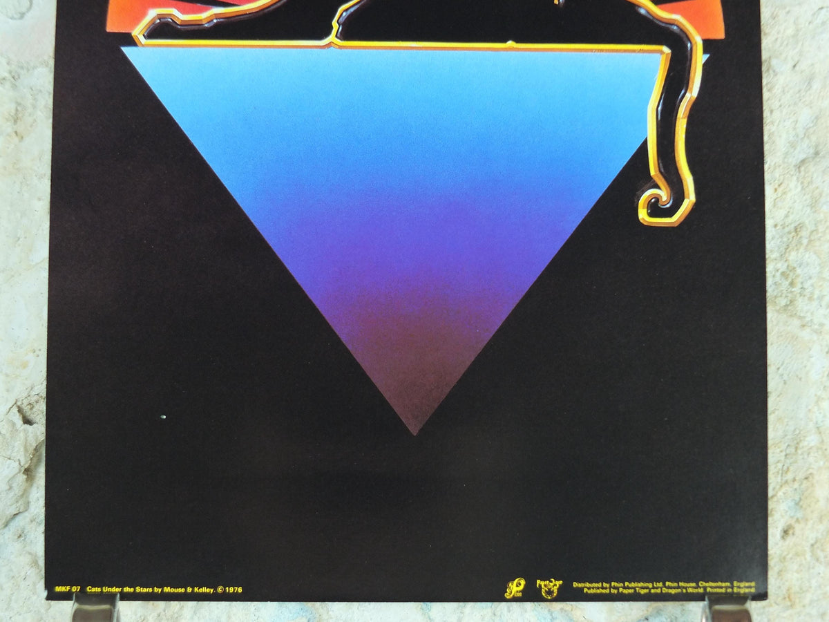 1976 Jerry Garcia Band Poster, Cats under the Stars, Sphinx, by Stanley Mouse and Alton Kelley, music wall art decor